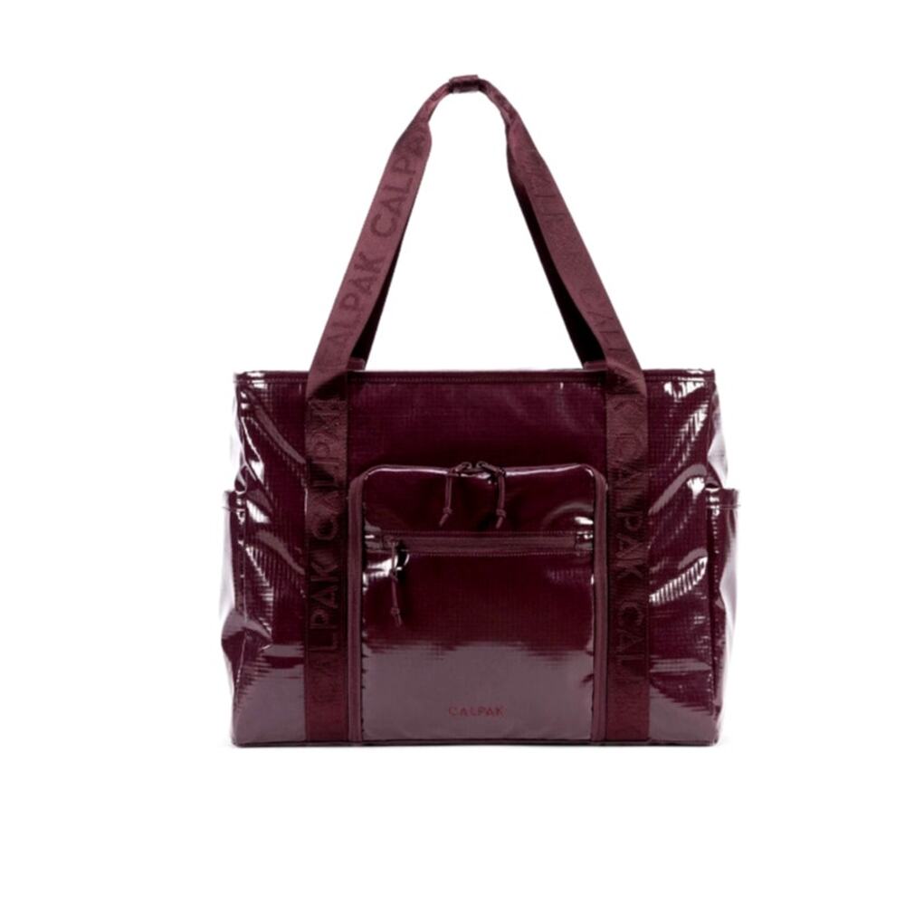 Calpak Terra 35L Water Resistant Zip Tote Bag Dark Cherry